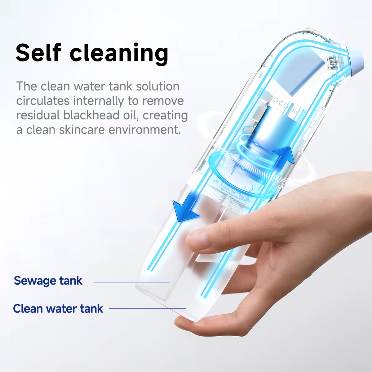 DOCO Micro Bubble Pore Vacuum Cleaner 2.0 Cold and Hot Compress All-around Blackhead Remover Instrument Electric Beauty Device